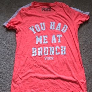 Pink short sleeve pajama shirt